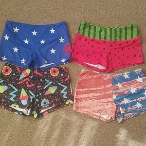 4 pairs of miscellaneous feed me fight me shorts